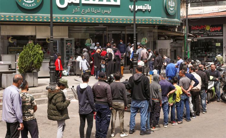 Long lines for bread