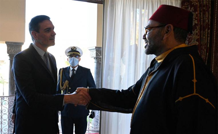 King Mohammed VI receiving Spanish FM Albares