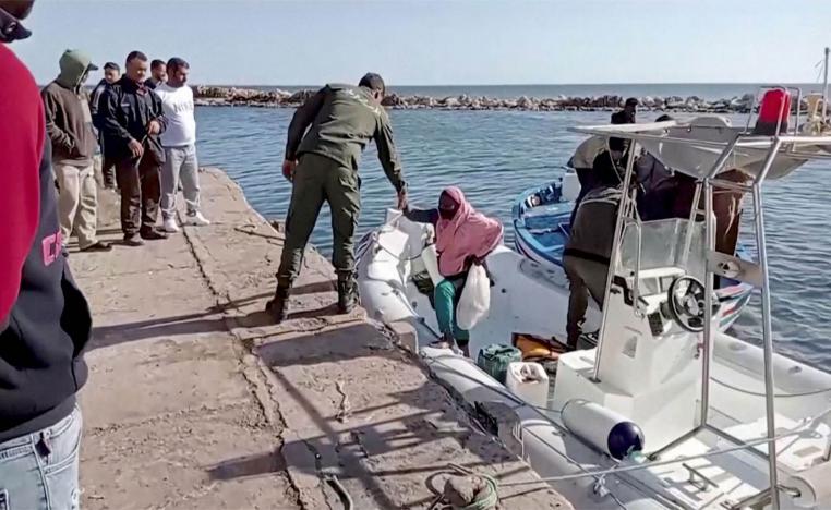 The Tunisian navy rescued 98 people out of 120 believed to be on the boats