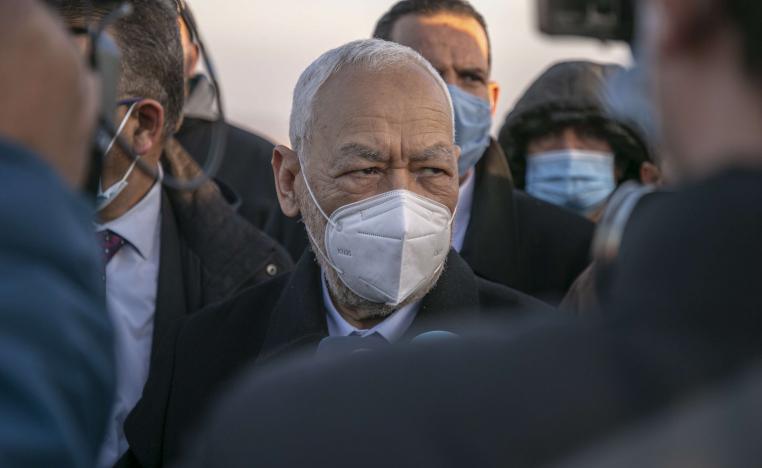 الغنوشي في جنازة متظاهر تونسي