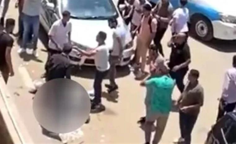 صورة من مقطع فيديو عن قتل فتاة المنصورة