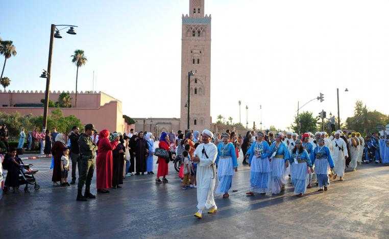 Ahouach group during the parade