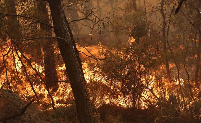 Strong winds made it more difficult to contain the blaze