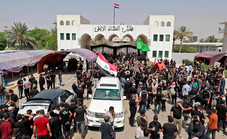 Al-Sadr last Wednesday gave the judiciary a week to dissolve parliament