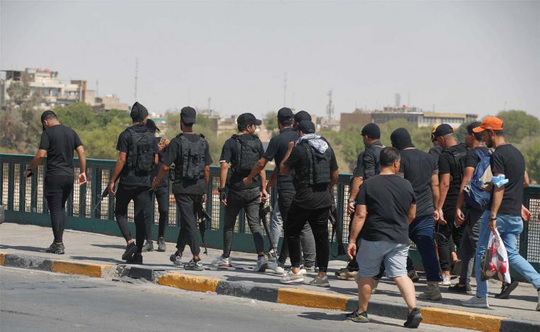 Sadr's supporters packed up their belongings and trucks ferried away bundled up mattresses