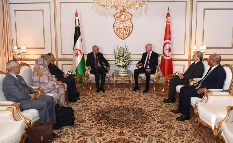 الرئيس التونسي قيس سعيد يستقبل زعيم بوليساريو إبراهيم غالي