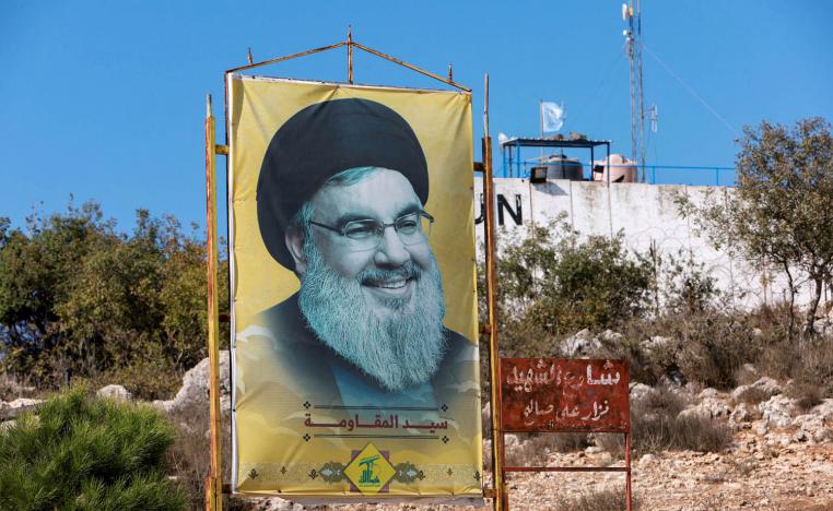جدارية لحسن نصرالله جنوب لبنان