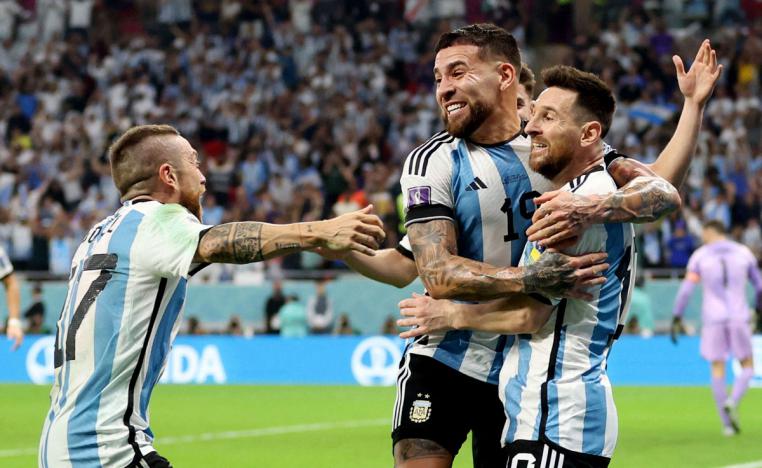 النجم الارجنتيني يسجل هدفه الأول في مباراة إقصائية في تاريخ مشاركاته في كأس العالم