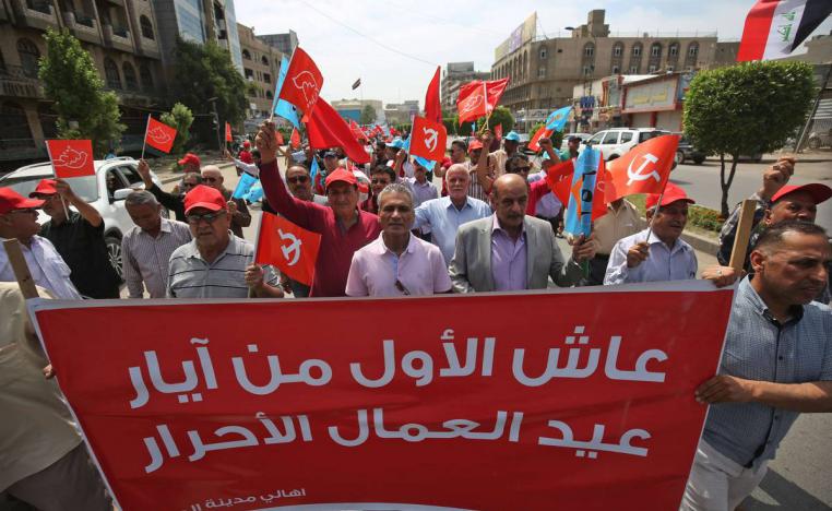 شيوعيون عراقيون يحتفلون بعيد العمال العالمي في بغداد
