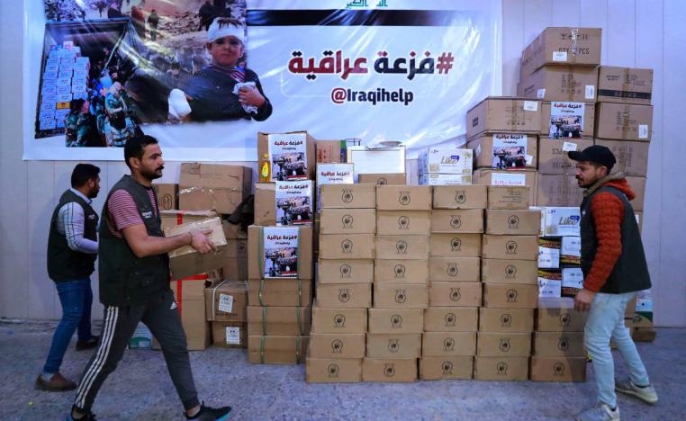 عراقيون يجمعون مساعدات لنجدة متضرري الزلزال في تركيا وسوريا