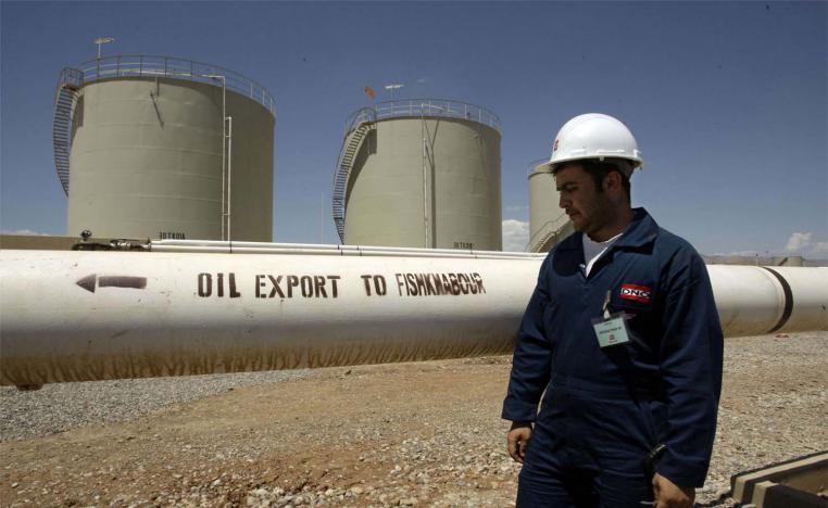 The Tawke oil refinery near the village of Zacho