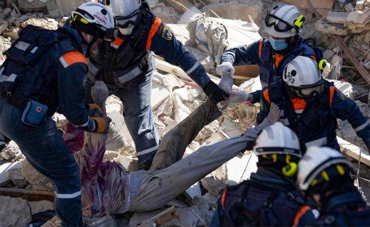 Search teams from more than two dozen countries have joined tens of thousands of local emergency personnel