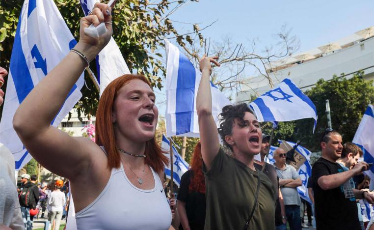 Protesters blocked the main highway between Tel Aviv and Jerusalem 