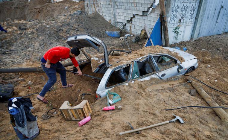 The aftermath of Israeli airstrikes in Gaza City