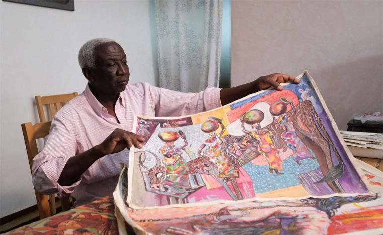 many Sudanese artists fled a raging war back home to Egypt, leaving behind their artworks