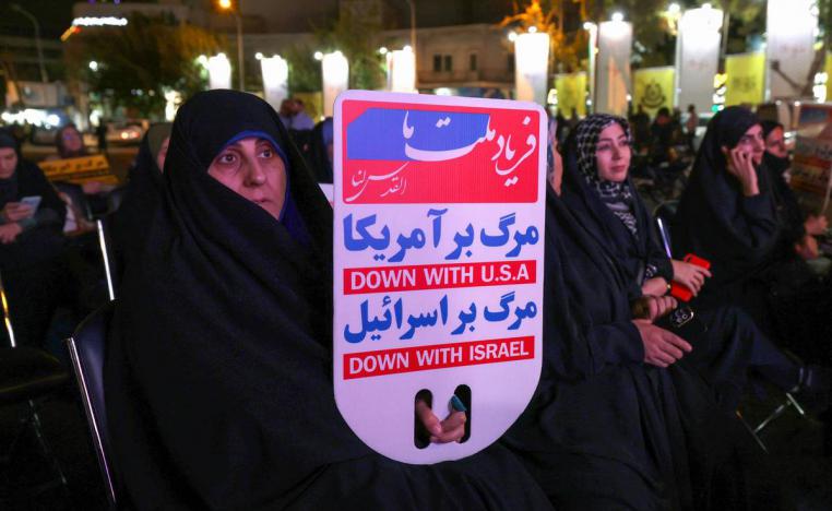 إيرانيون يتظاهرون احتجاجا على حرب غزة