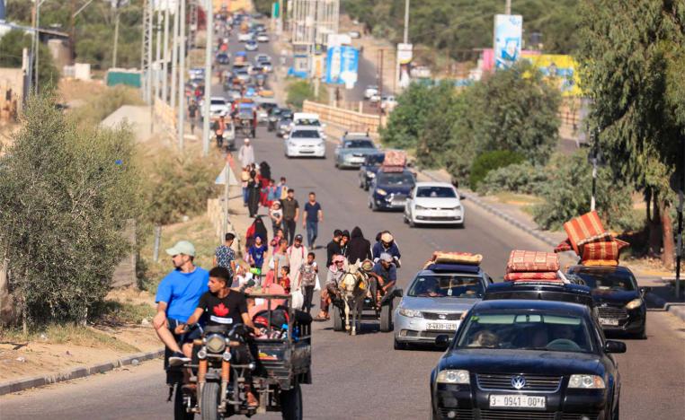 Many are fleeing on foot