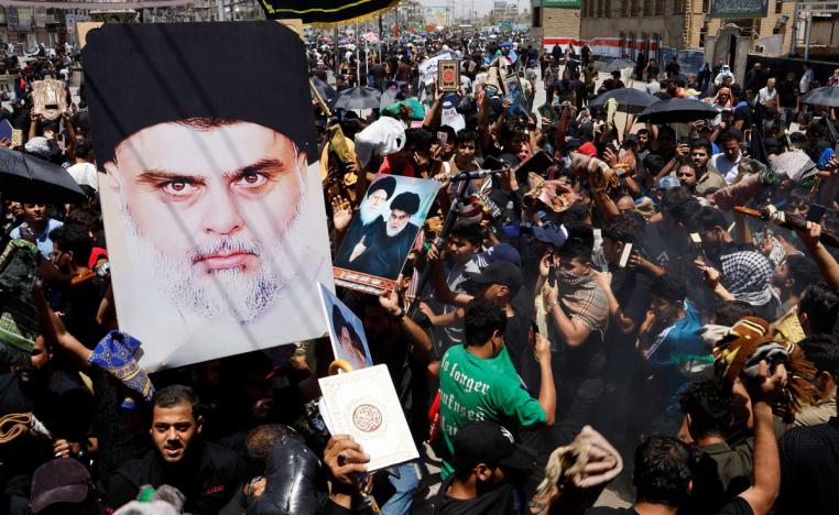 حشود مناصرة لفلسطين ناشطة للدعاية للصدر