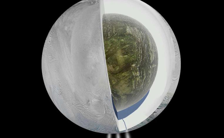 القمر الجليدي لكوكب زحل 'إنسيلادوس'