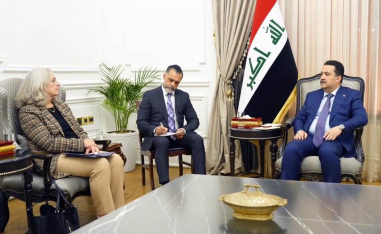 رئيس الوزراء العراقي محمد شياع السوداني يستقبل السفيرة الأميركية ألينا رومانسكي