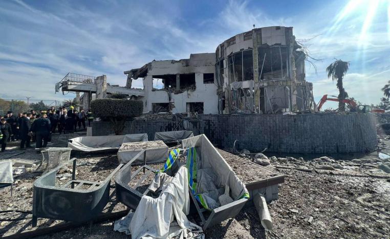 آثار القصف الإيراني على مدينة أربيل