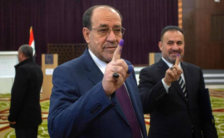 رئيس الوزراء العراقي الأسبق نوري المالكي يدلي بصوته في الانتخابات المحلية