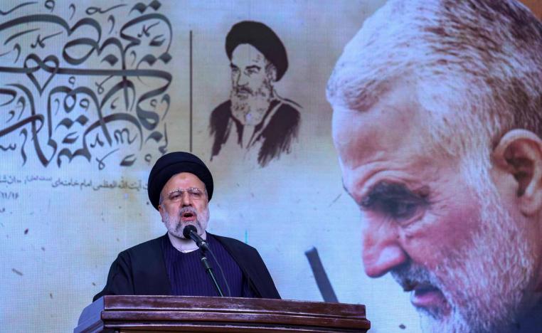 الرئيس الإيراني إبراهيم رئيسي يلقي كلمة بذكرى تصفية قاسم سليماني