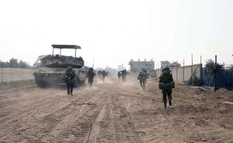 Israeli soldiers operating in the Gaza Strip