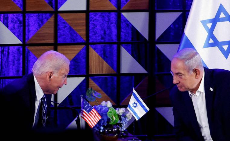 الرئيس الأميركي جو بايدن يلتقي رئيس الوزراء الإسرائيلي بنيامين نتنياهو