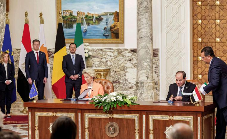 السيسي وفون ديرلاين يوقعان اعلان الشراكة الاستراتيجية بين مصر والاتحاد الأوروبي