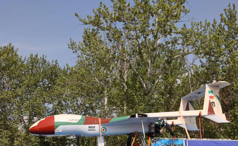 مسيرة إيرانية في استعراض في طهران