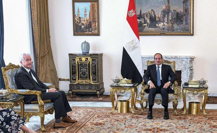 CIA Director William Burns with Egypt's President Abdel Fattah al-Sisi