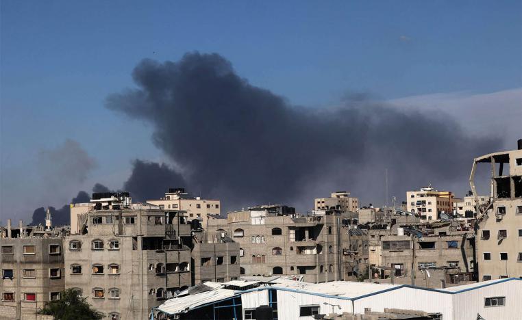 Heavy bombardment of Jabalia