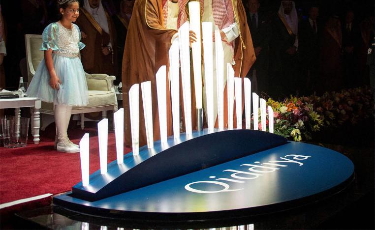 King Salman the launching ceremony in Riyadh of Qiddiya, a multi-billion dollar entertainment resort