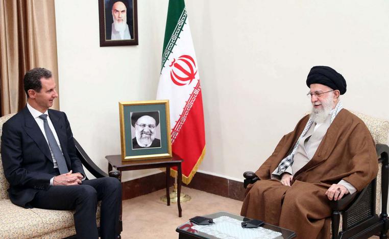 Iran's Supreme Leader Ayatollah Ali Khamenei meeting with Syrian President Bashar al-Assad