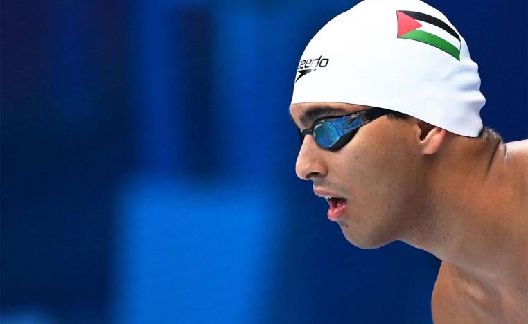A swimmer on a mission