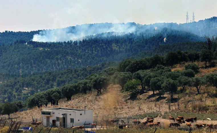 Israel said approximately 90 projectiles were identified crossing from Lebanon