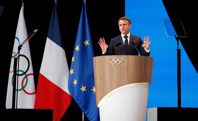 الرئيس الفرنسي ايمانويل ماكرون