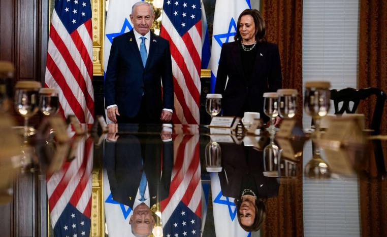 نائبة الرئيس والمرشحة للانتخابات الأميركية كامالا هاريس تلتقي برئيس الوزراء الإسرائيلي بنيامين نتنياهو