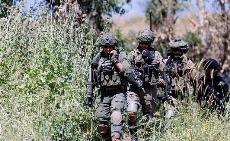 Israeli soldiers in the Golan Heights