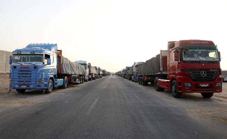 The drivers say they are waiting for Israeli permission