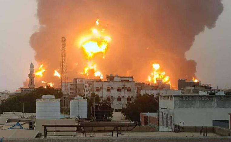 قصف وصف بالعشوائي