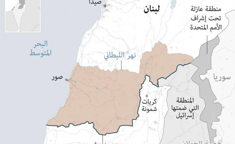 خارطة توزيع القوى على أساس القرار 1701 في لبنان