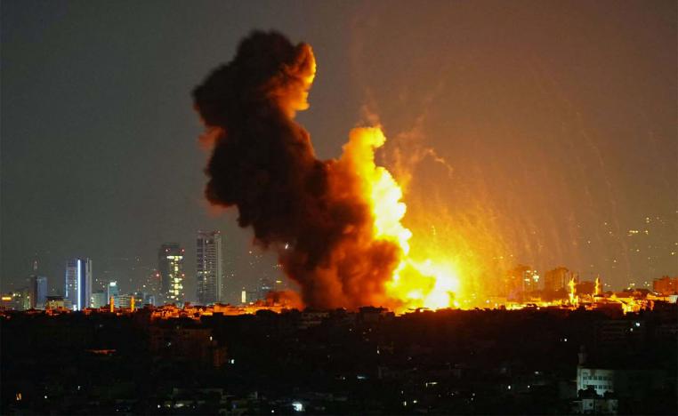 Beirut under Israeli bombardments