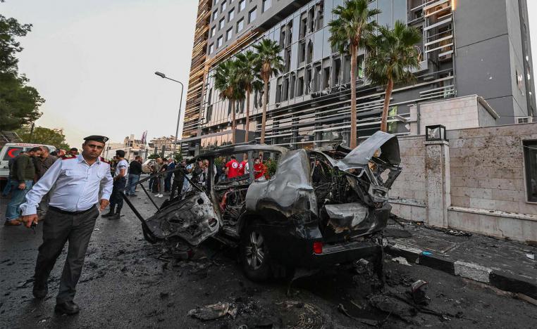 The scene of the missile attack