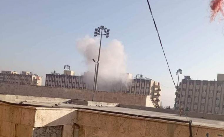 Aleppo university's student dormitories shelled