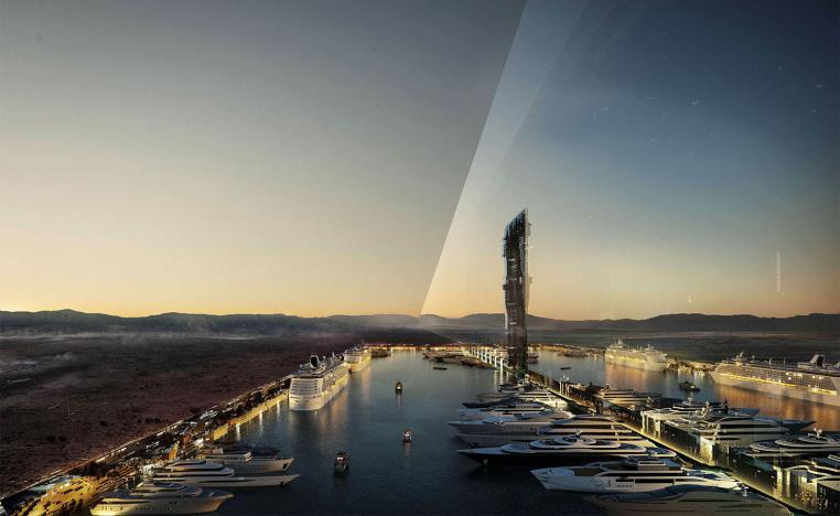 Saudi Arabia's NEOM shows the design plan for the 500-metre tall parallel structures, known collectively as The Line