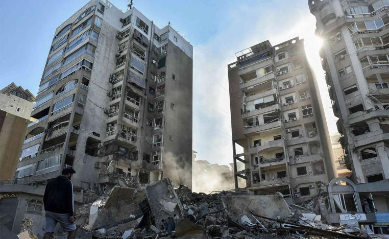 A whole building flattened