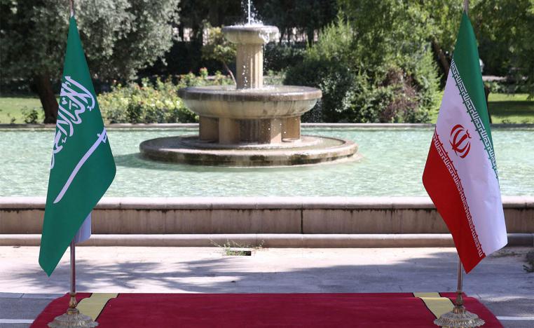 Saudi and Iranian flags