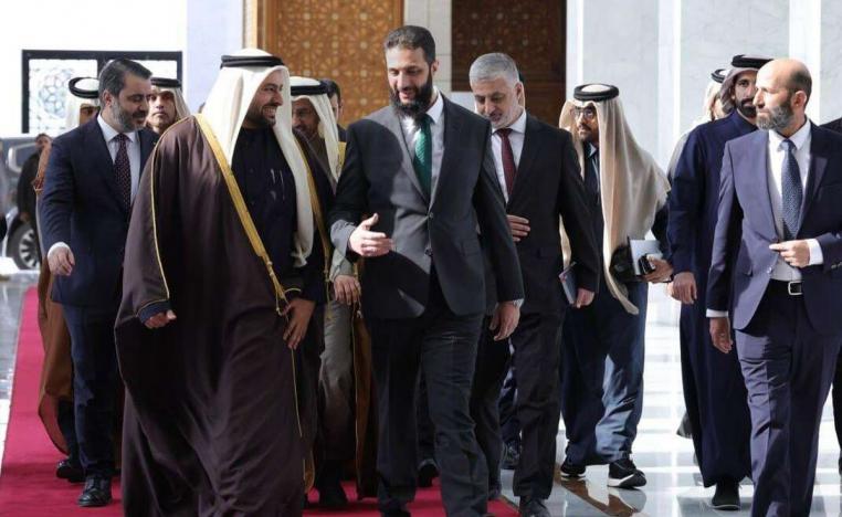 وفد قطري رفيع المستوى يجري مباحثات مع أحمد الشرع